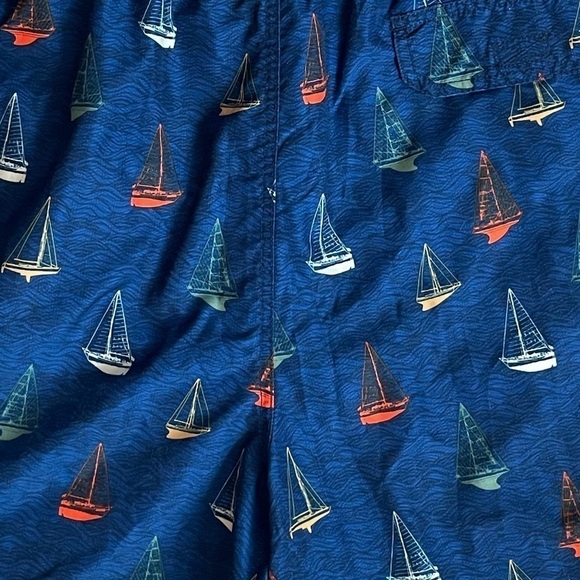 Basic Editions Blue Sailboat Swim Trunks Men’s Size XXL. RN#42000 - Picture 11 of 16